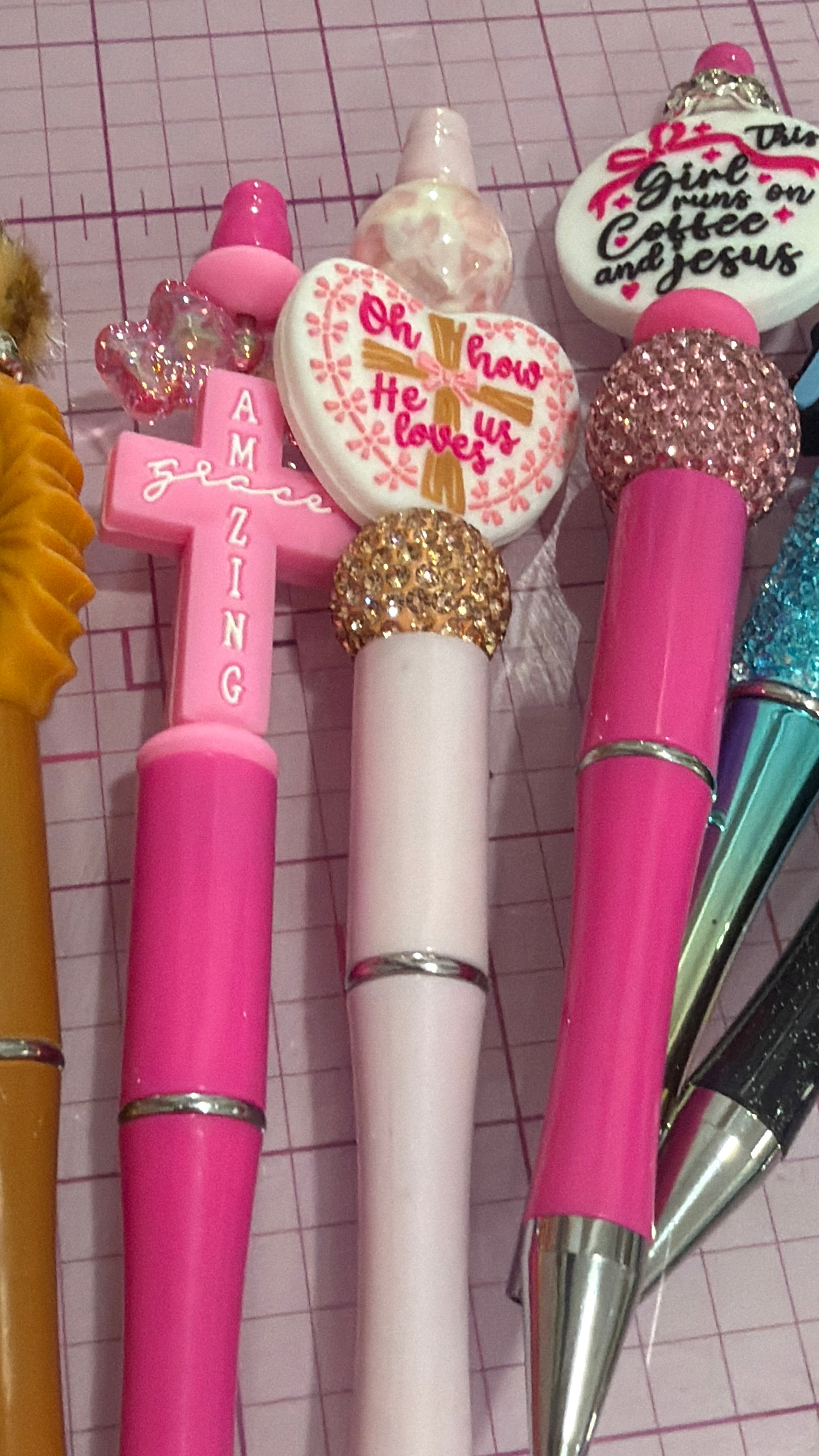 Religious Beaded Charm Pens