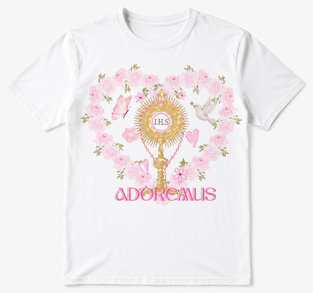 Little Adorer Floral Monstrance Kids Tee