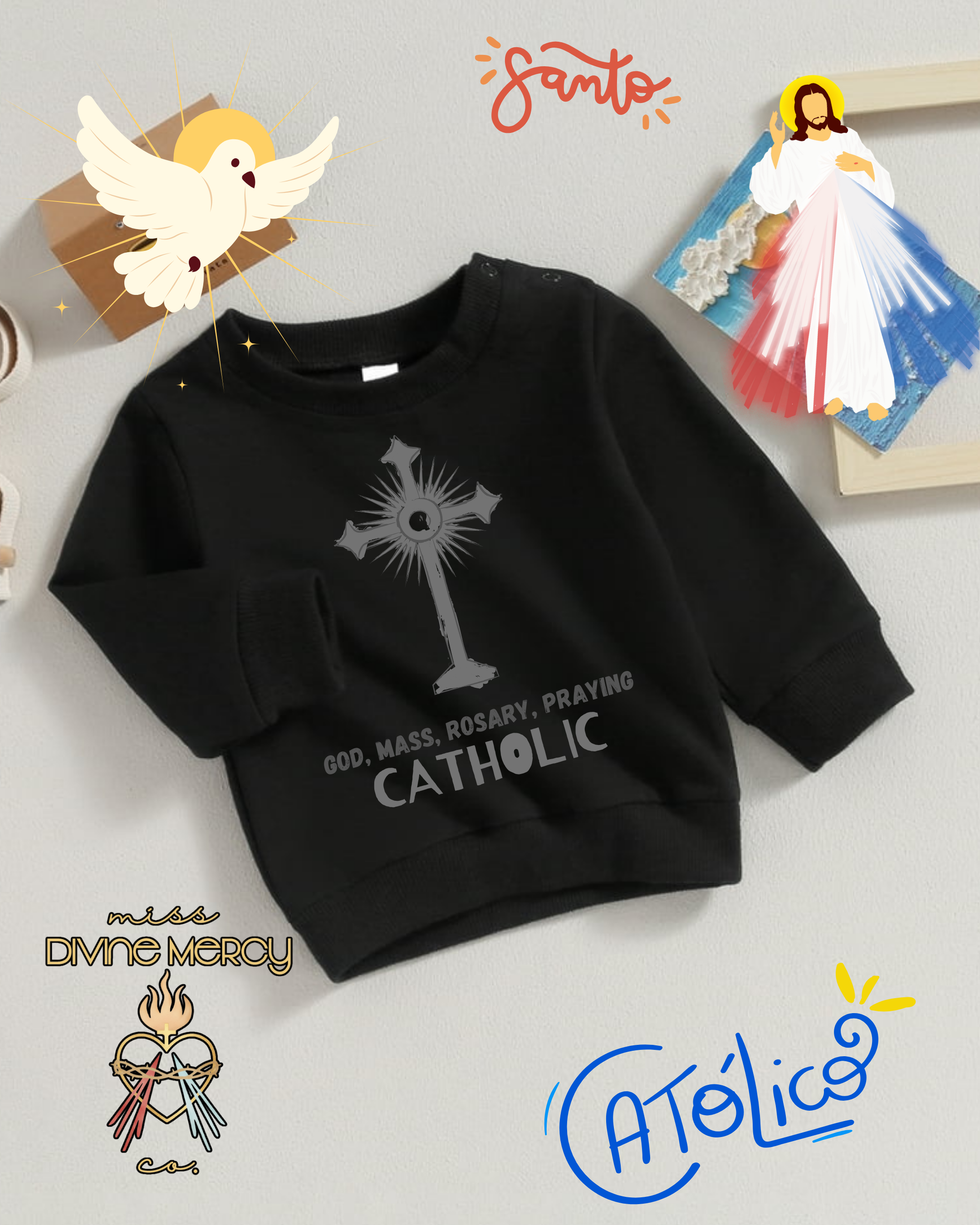 Catholic kids crewneck