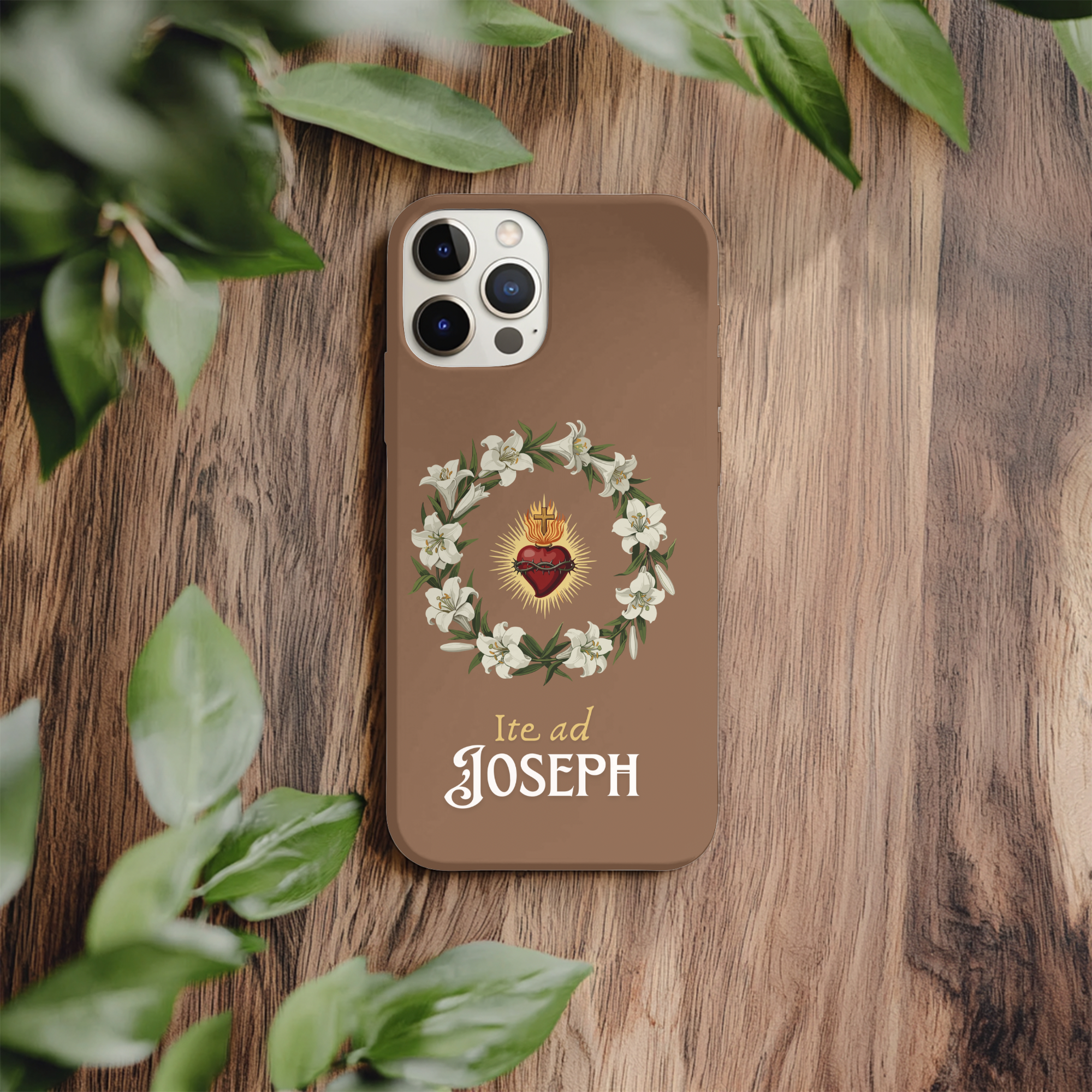 St Joseph phone cover with pop socket for iPhone and Android