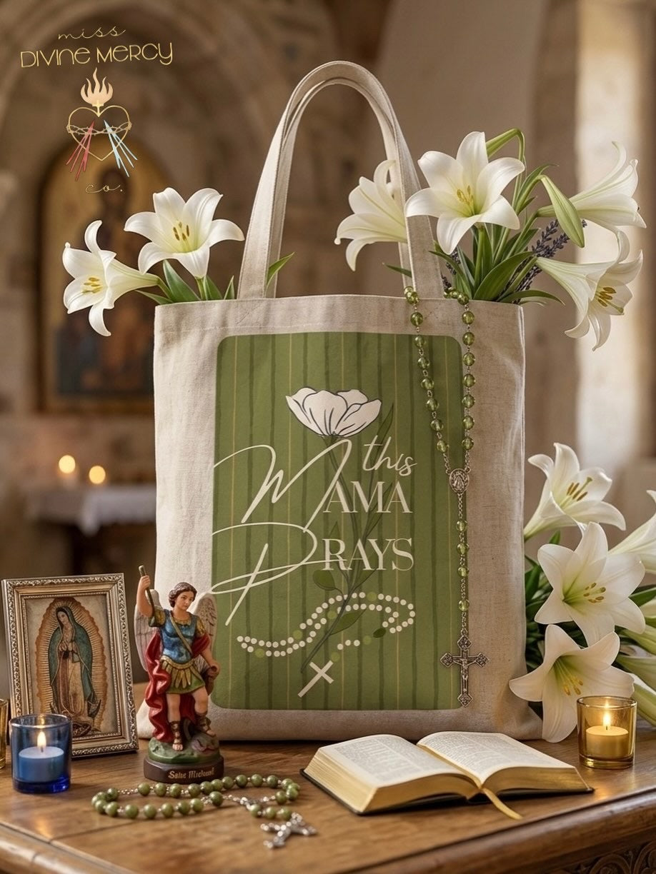This Mama Prays Tote Bag