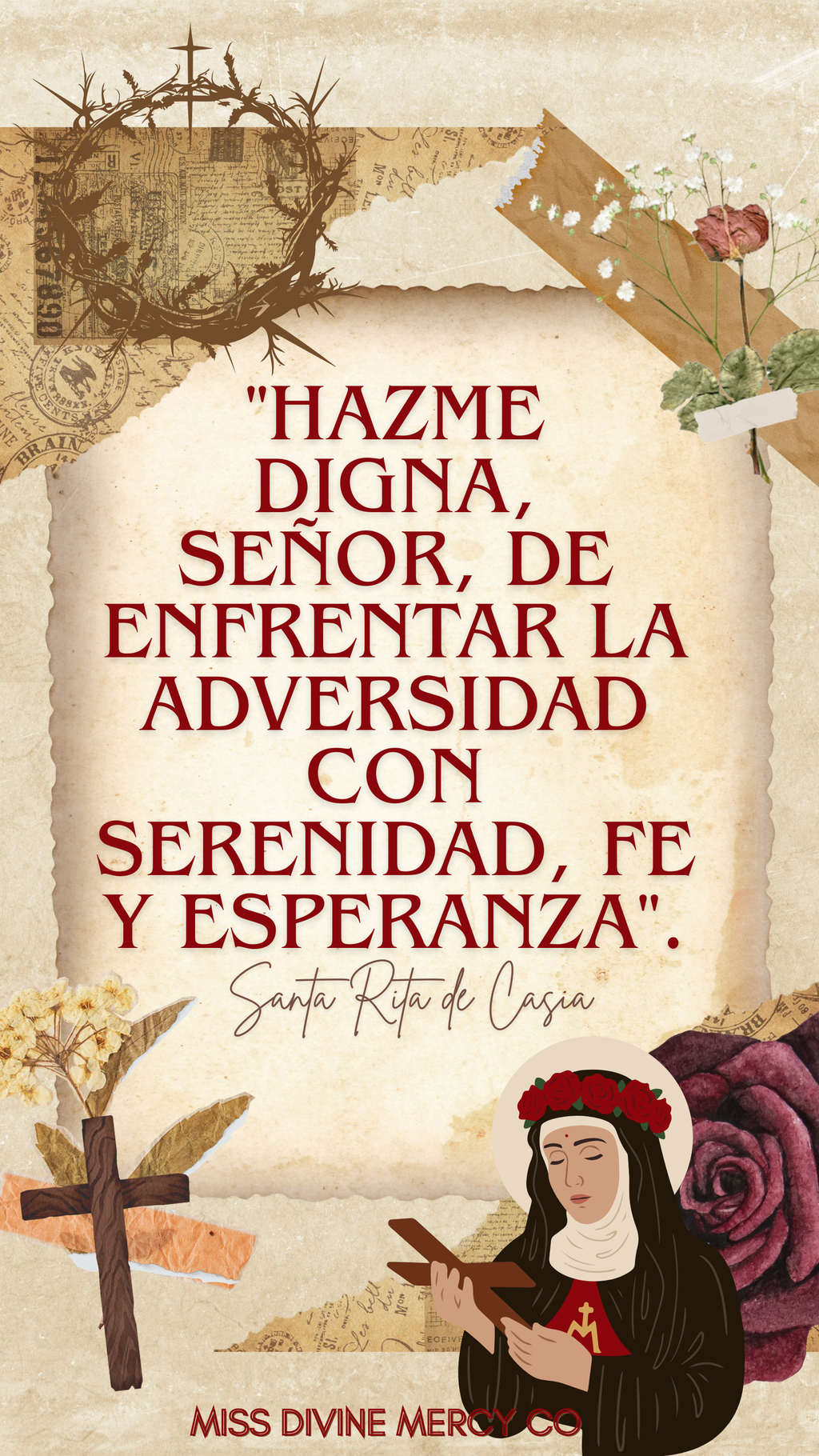 Saint Rita of Cascia Phone Wallpaper FREE