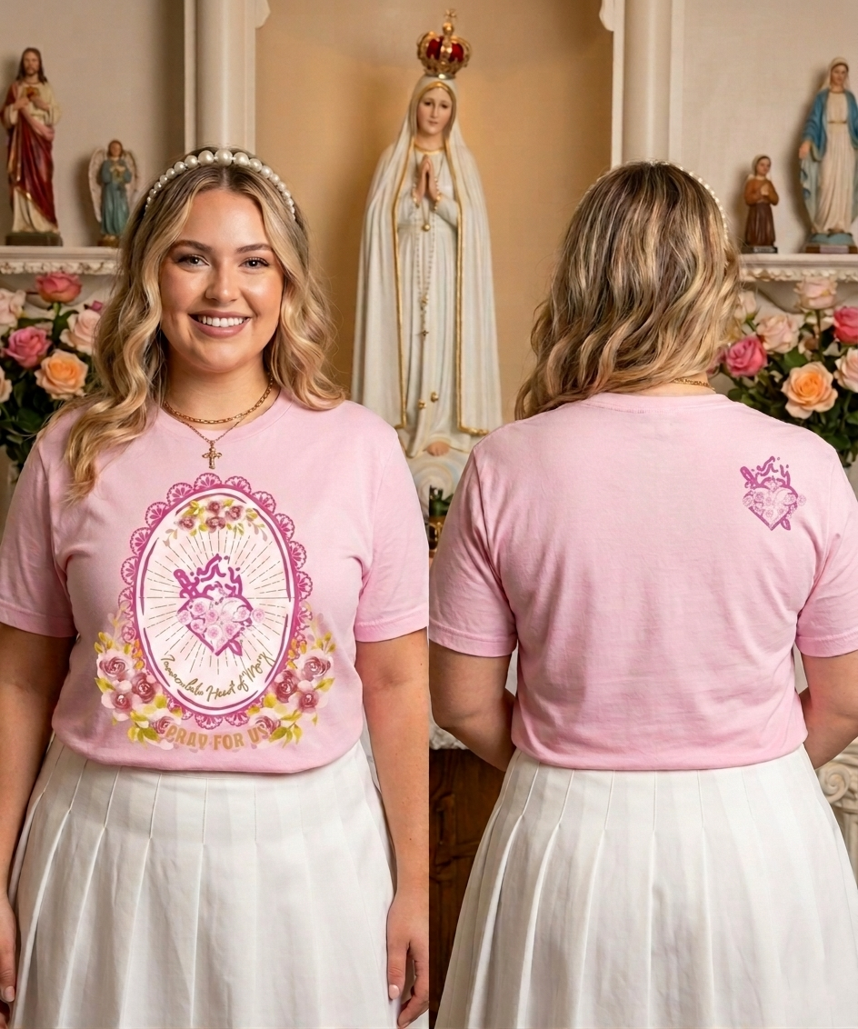 (Doble sided) Sacred Heart of Mary Tee