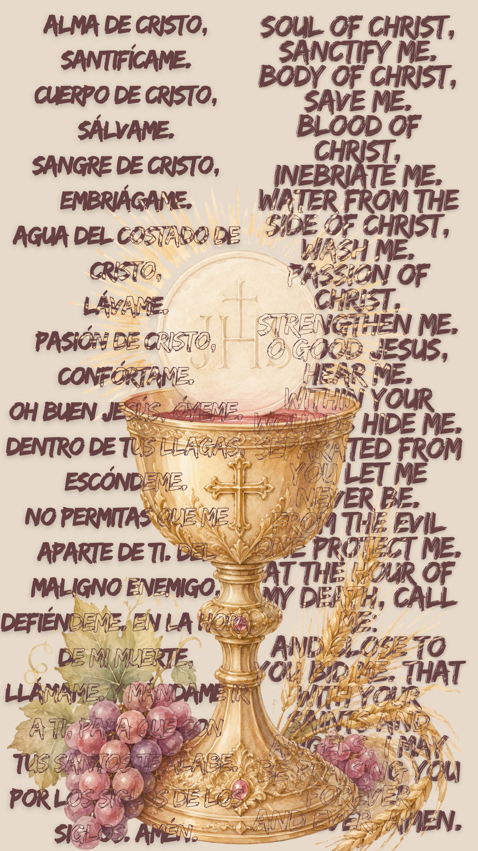 Anima Christi / Alma de Cristo Digital Phone Wallpaper Free